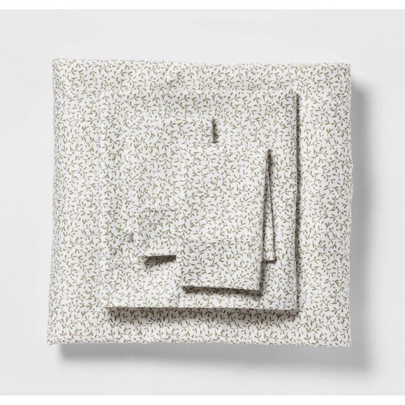 Twin XL Studio McGee Comforter Set + Green Vine 400TC Performance Sheets NEW - Picture 11 of 13